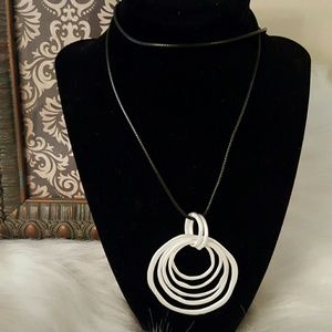 Silver tone Circle necklace